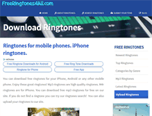 Tablet Screenshot of freeringtones4all.com